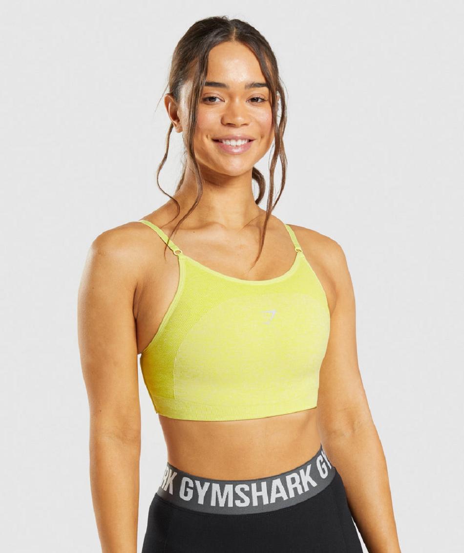 Sujetadores Deportivos Gymshark Flex Tiras Mujer Amarillo | CO 2233QMA